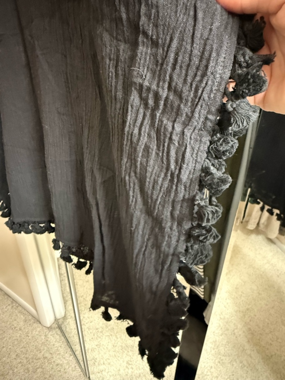 NWT Tuckernuck Pomander Black Tassel-Trim Tunic / Coverup - Picture 4 of 8